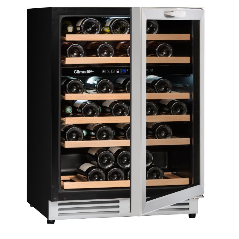 Climadiff Dual Zone Built-In Wine Cooler 51 Bottle  - CBU51D1X