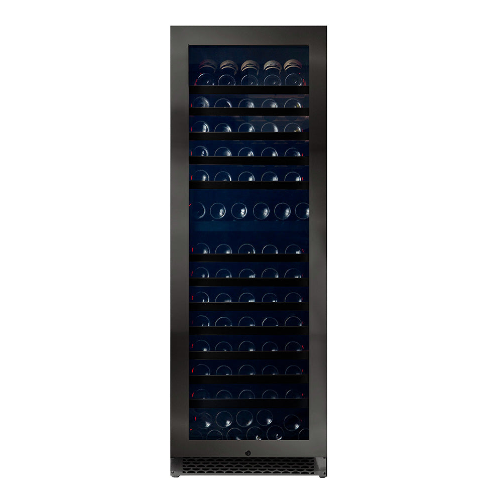 Pevino Majestic Front 150 Bottle Dual Zone Black Steel - PNG180D-HHBS