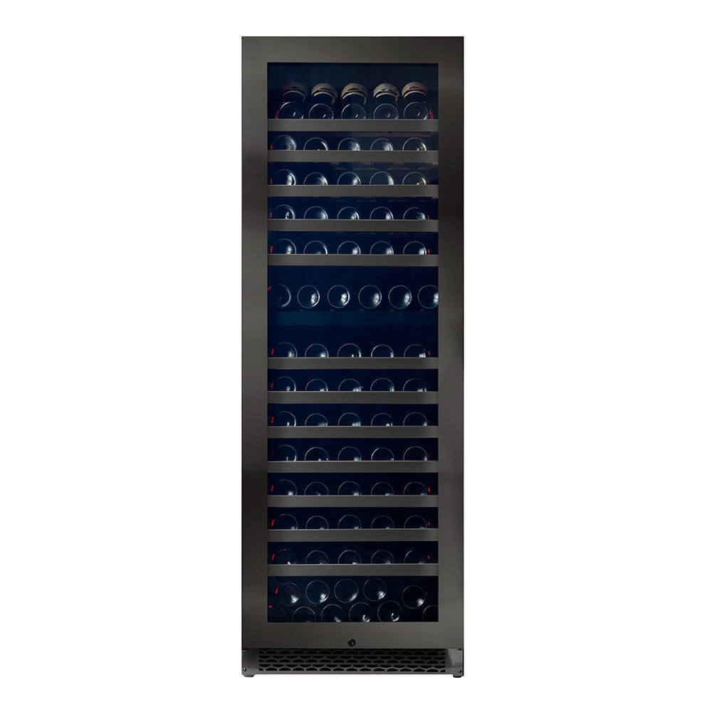 Pevino Dual Zone Majestic Black Steel Front 150 Bottle - PNG180D-HHBS