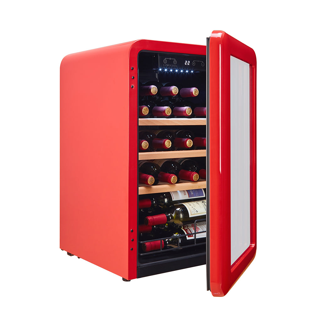 Cavecool Single Zone Retro Obsidian Red 19 bottles - CC70SR