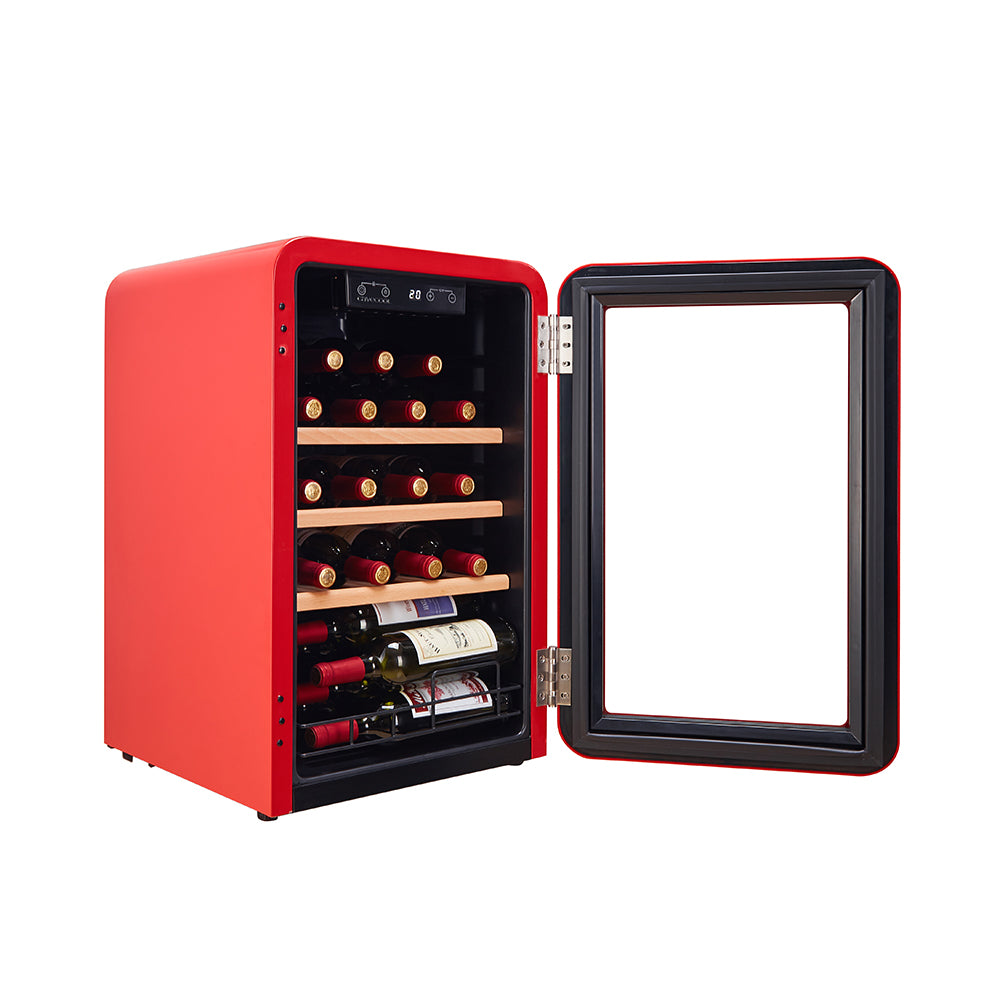 Cavecool Single Zone Retro Obsidian Red 19 bottles - CC70SR