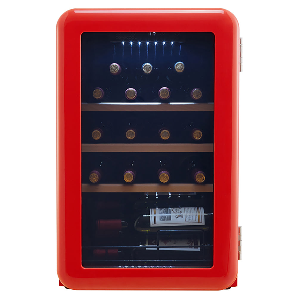 Cavecool Single Zone Retro Obsidian Red 19 bottles - CC70SR