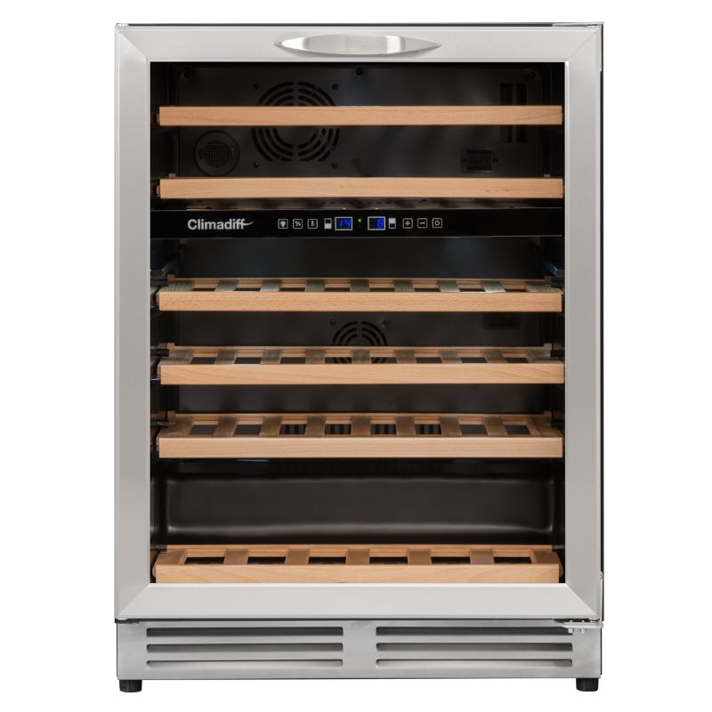 Climadiff Dual Zone Built-In Wine Cooler 51 Bottle  - CBU51D1X
