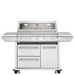 BEEFEATER 7000 PREMIUM 5 BURNER BBQ SIDE BURNER TROLLEY FULL STUDIO FRONT