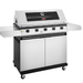 Beefeater 1200 5 Burner BBQ Side Trolley Full Studio Side Silver