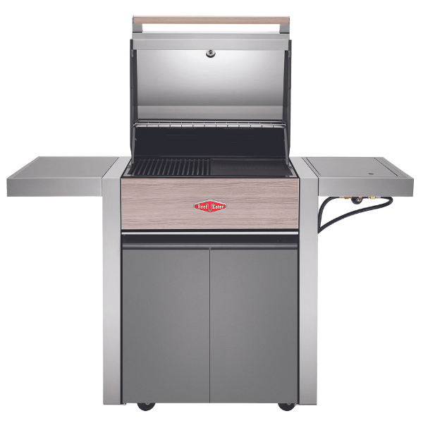 Beefeater BBQ 1500 3 Burner Side Burner Trolley Full Studio Straight