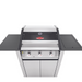 Beefeater BBQ 1600 3 Burner BBQ And Side Burner Trolley Full Studio High Closed Silver