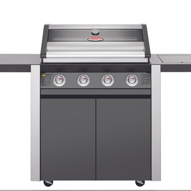 Beefeater 1600 4 Burner BBQ And Side Burner Trolley Full Studio Closed Black