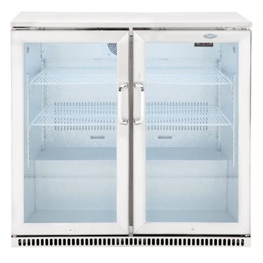 Beefeater Outdoor Fridge 190L Double Door Full Studio Straight On Empty