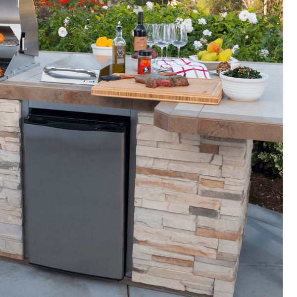 Bull Outdoor Fridge Single Door 130L in Garden