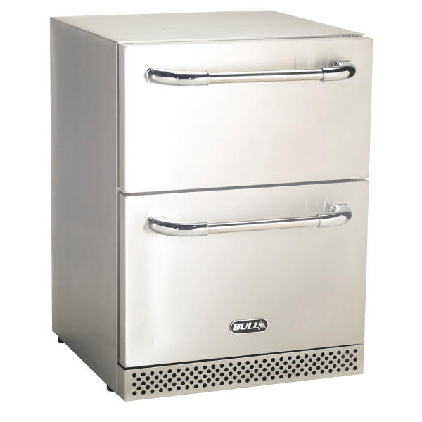 Bull Outdoor Fridge Double Drawer 150L Full Studio Right