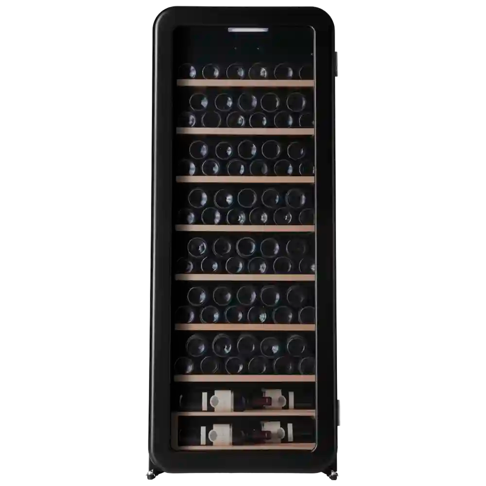 Cavecool Single Zone Retro Halite Black 76 bottles Black - CC208SB