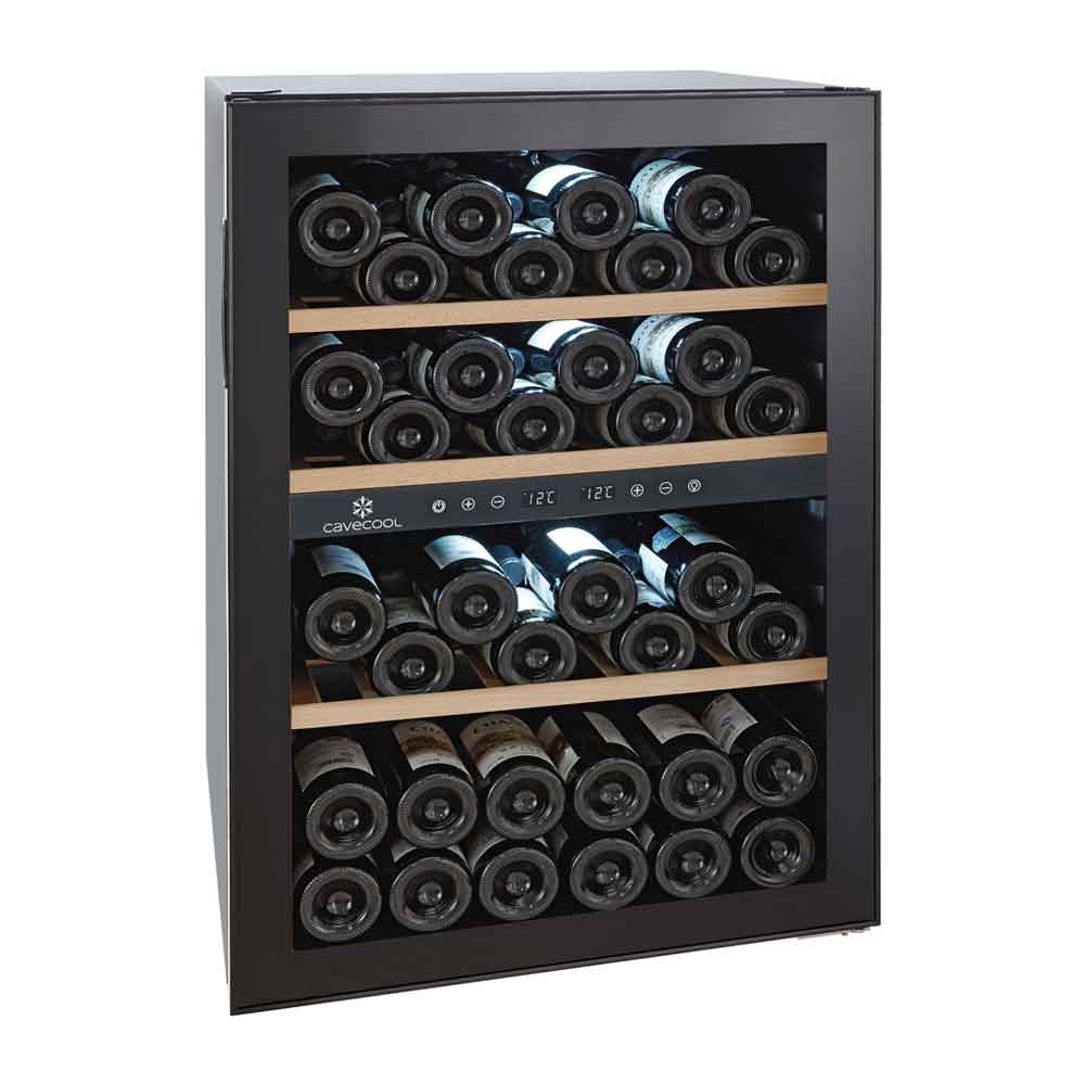 Cavecool Dual Zone Chill Topaz Black 62 bottles - CC54DB