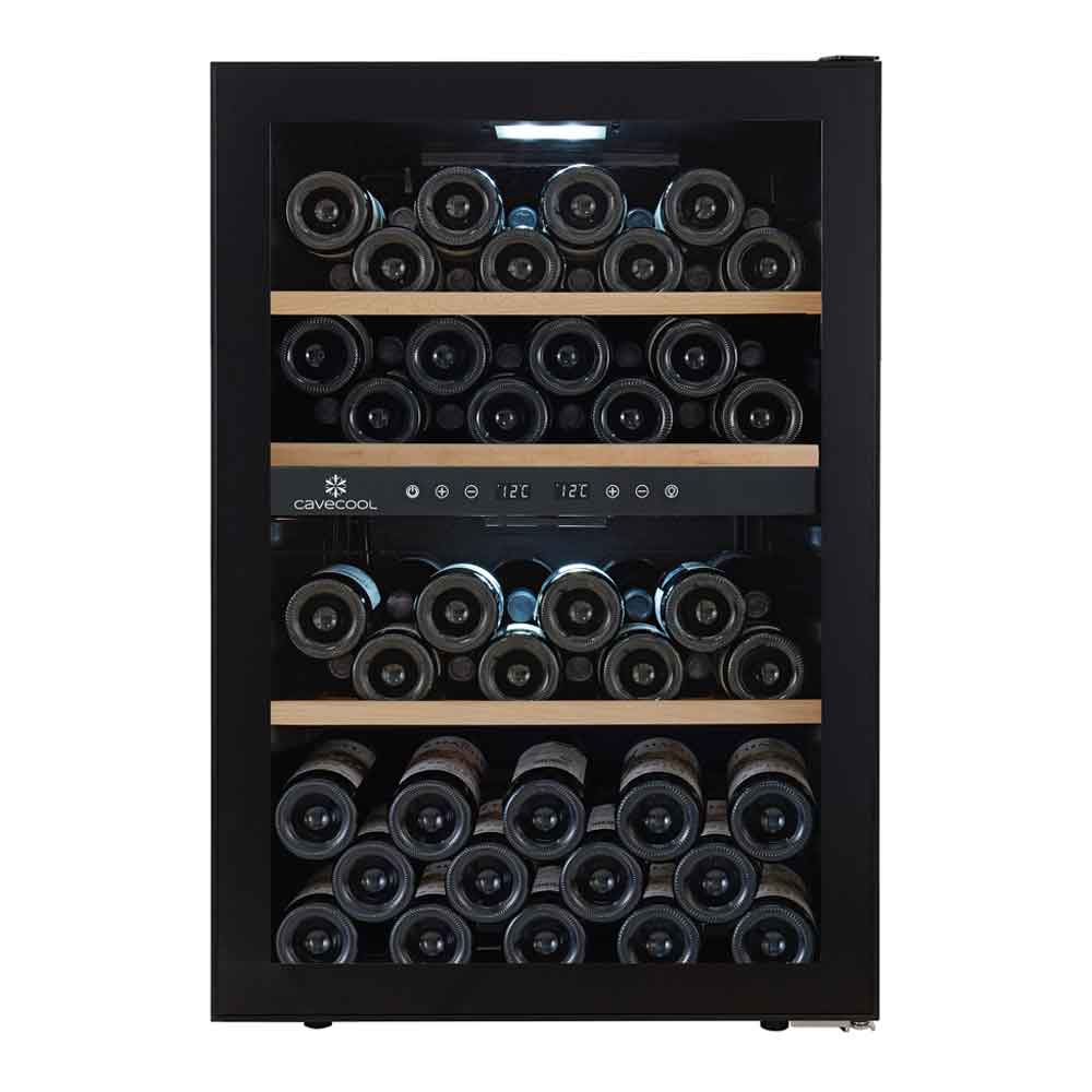 Cavecool Dual Zone Chill Topaz Black 62 bottles - CC54DB