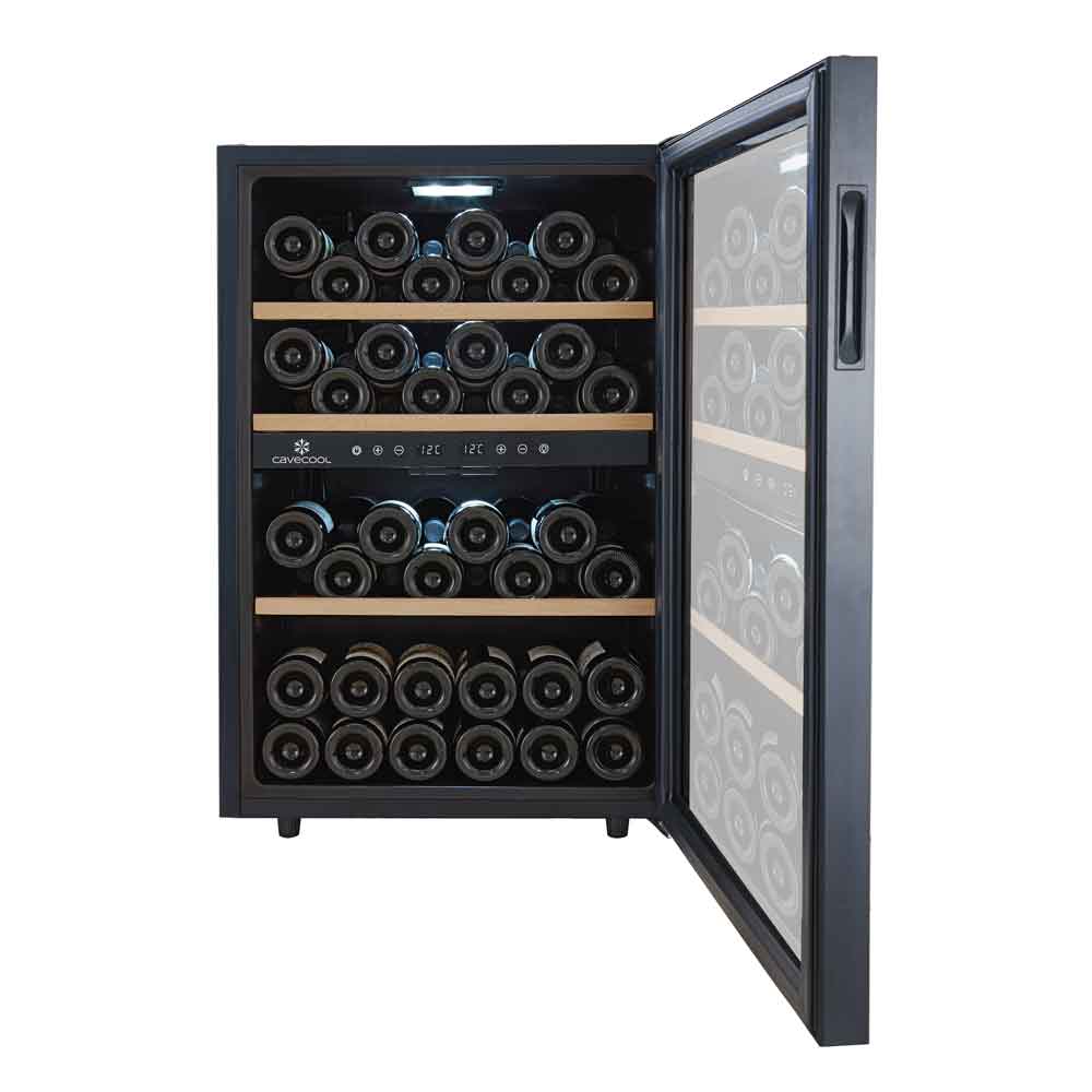 Cavecool Dual Zone Chill Topaz Black 62 bottles - CC54DB