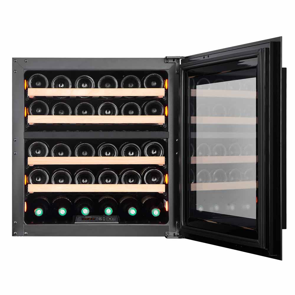 Pevino Majestic 30 Bottle Dual Zone Integrated Black - PI30D-B