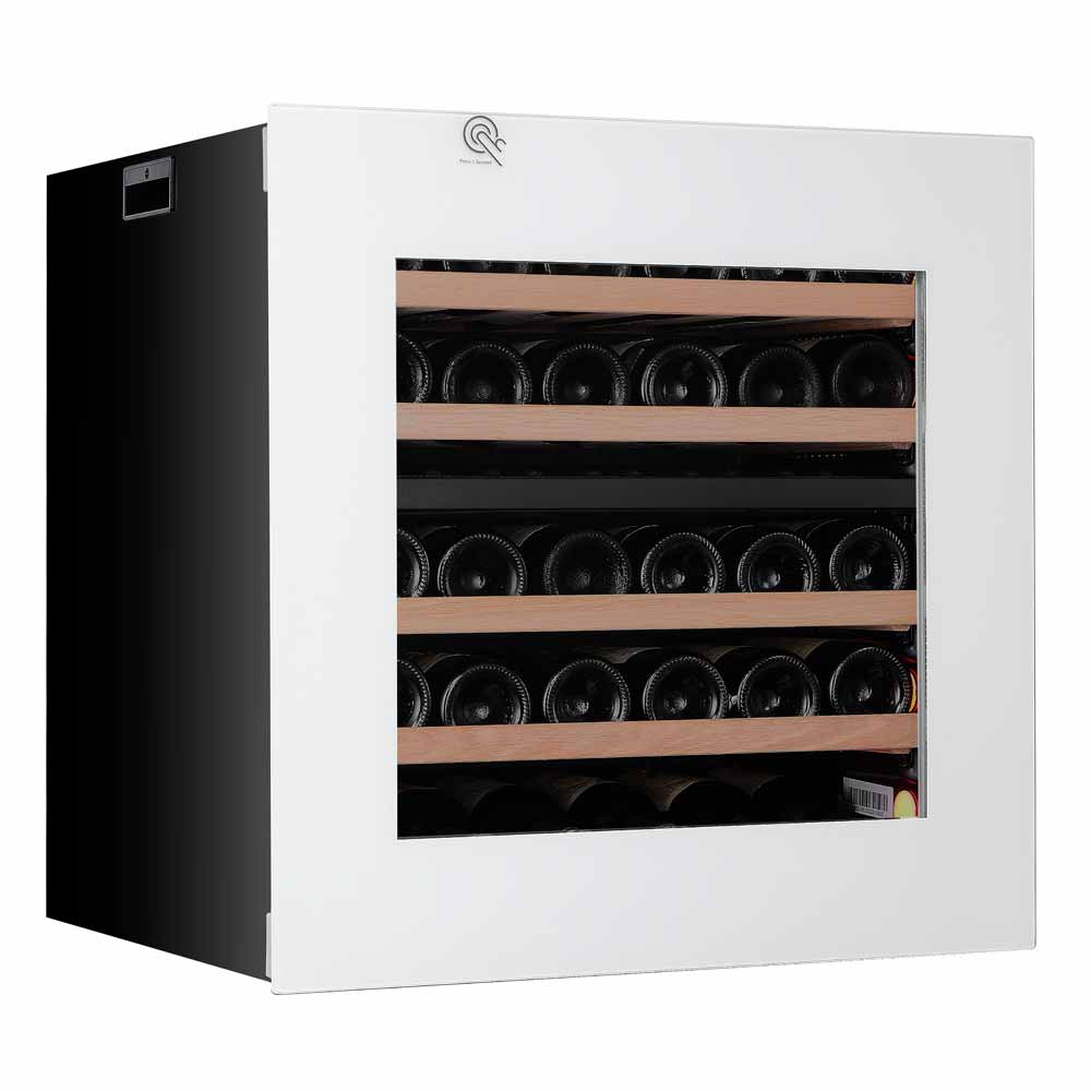 Pevino Majestic 30 Bottles Dual Zone Integrated Push Open White - PI30D-WP