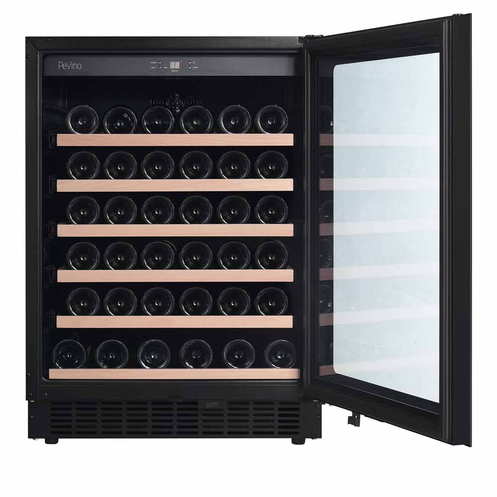 Pevino Noble 41 bottle Single Zone Black Glass Front  - PN45S-HHB-1