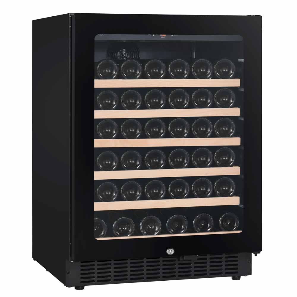 Pevino Noble 41 bottle Single Zone Black Glass Front  - PN45S-HHB-1