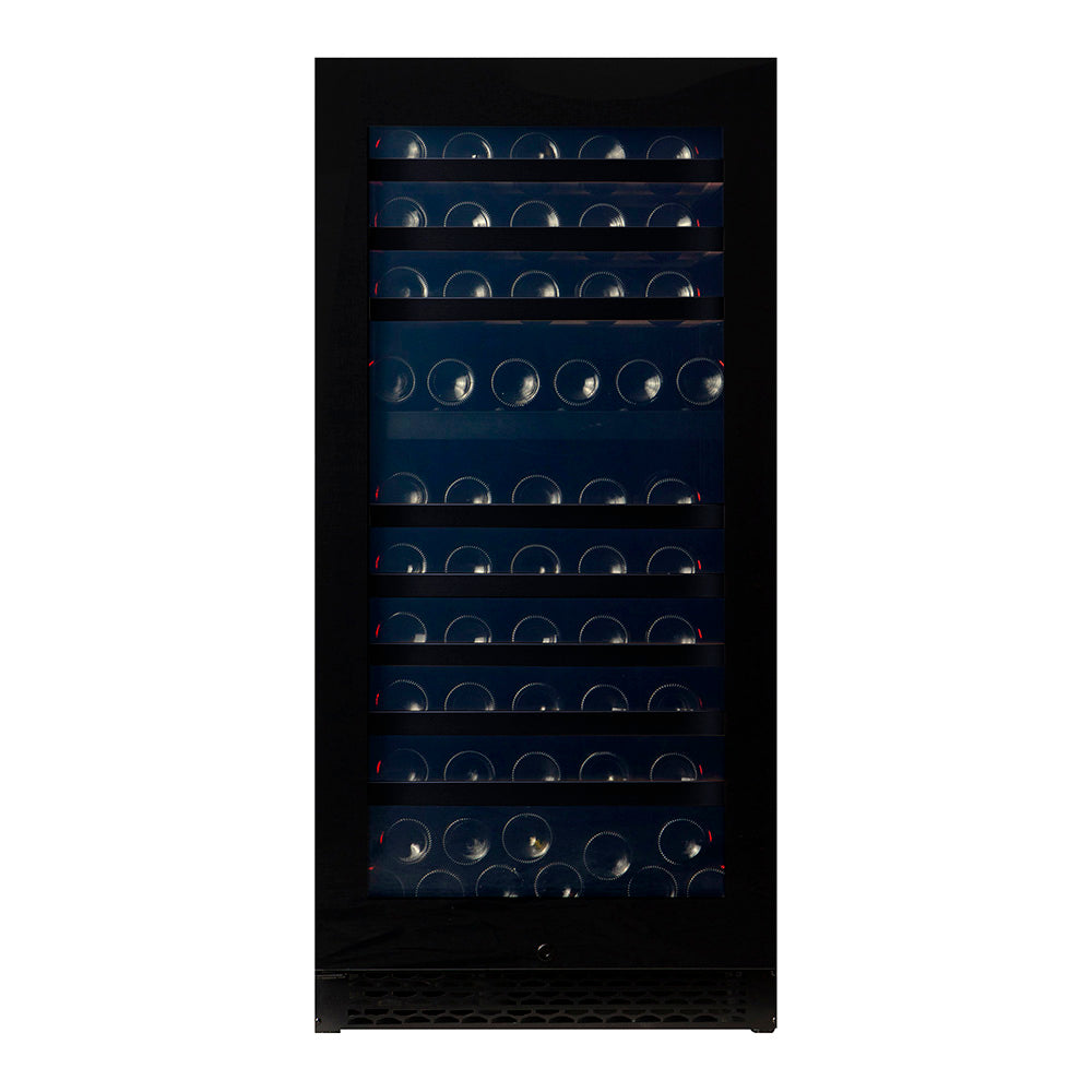 Pevino Majestic 104 Bottle Dual Zone Black Glass Front  - PNG120D-HHB