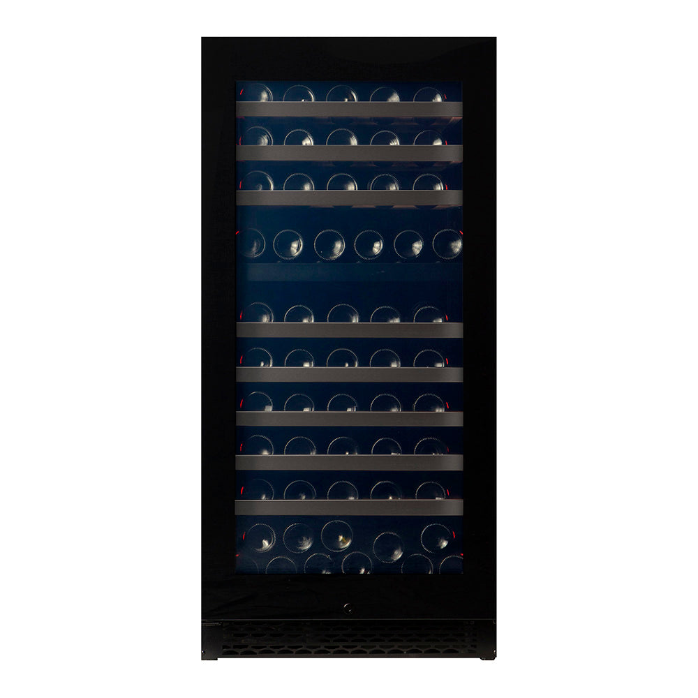 Pevino Majestic 104 Bottle Dual Zone Black Glass Front  - PNG120D-HHB