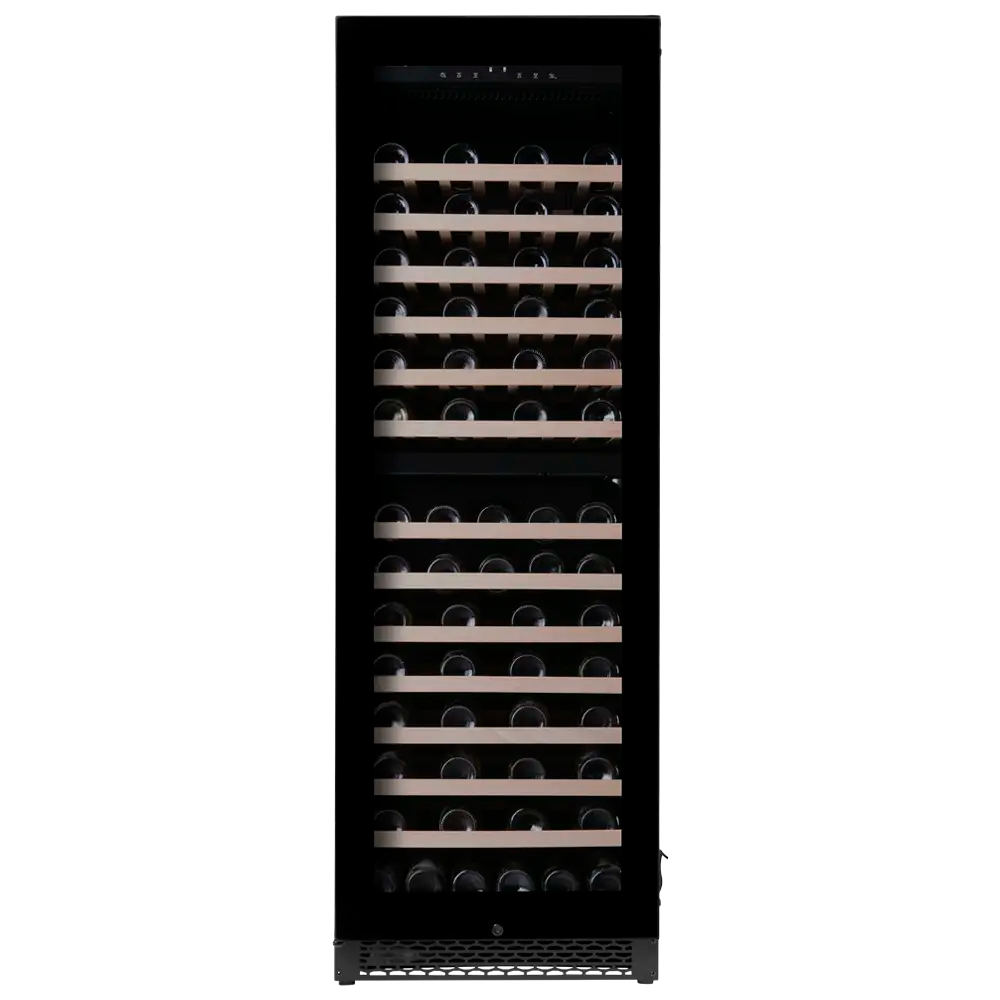 Pevino Majestic 96 bottles Dual Zone Black Glass Front - PNG122D-HHB