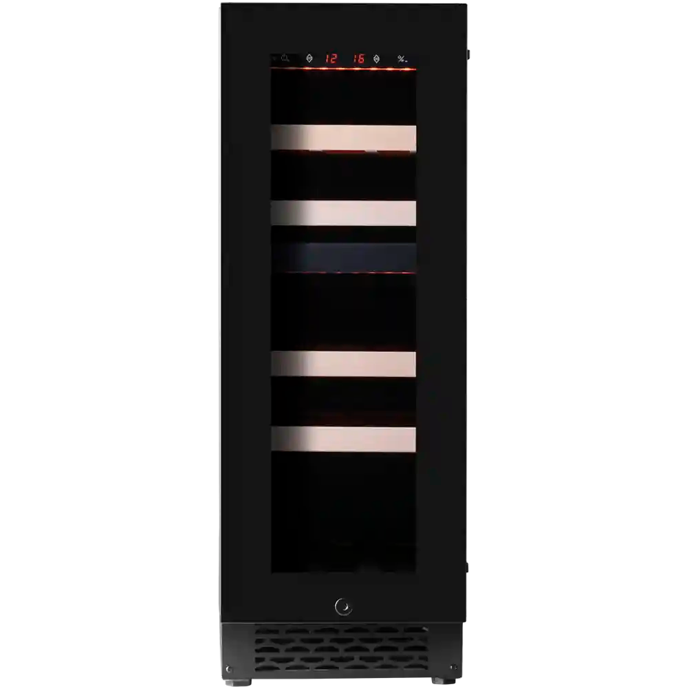 Pevino Majestic 17 Bottle Dual Zone Black Glass Front - PNG20D-HHB