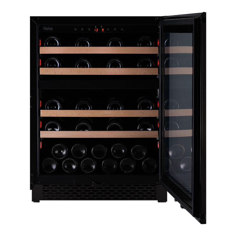 Pevino Majestic 39 Bottle Dual Zone Black Steel - PNG46D-HHBS