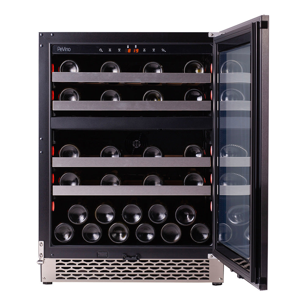 Pevino Dual Zone Majestic Stainless Steel 39 Bottle - PNG46D-HHSS