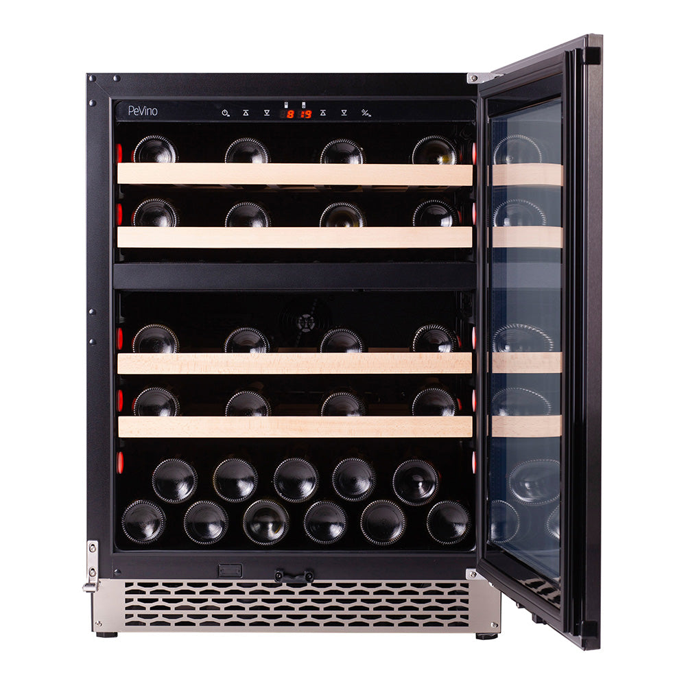 Pevino Dual Zone Majestic Stainless Steel 39 Bottle - PNG46D-HHSS