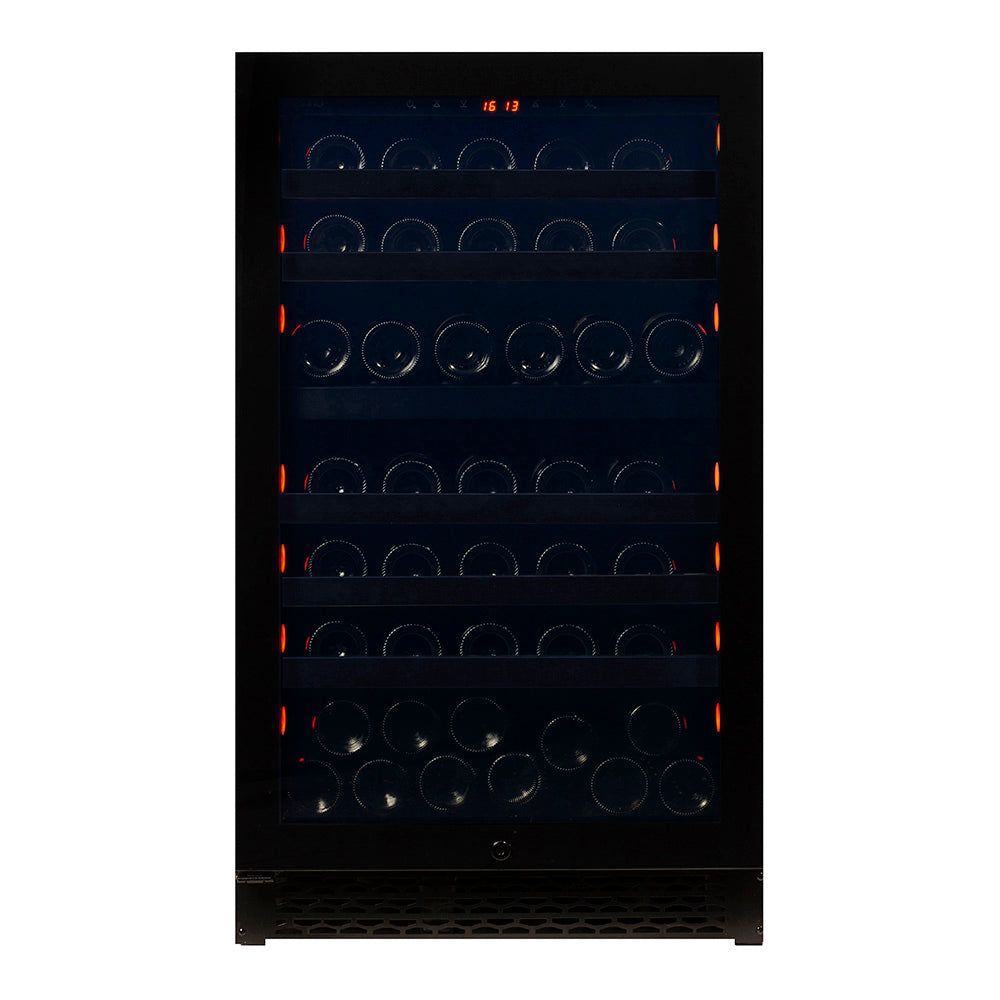 Pevino Majestic 74 Bottle Dual Zone Black Glass Front - PNG88D-HHB