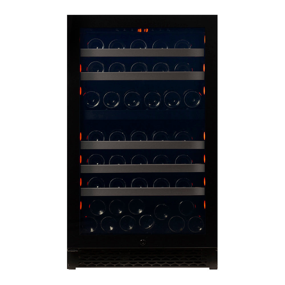 Pevino Majestic 74 Bottle Dual Zone Black Glass Front - PNG88D-HHB