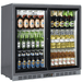 Rhino Bar Fridge COLD 900 Silver Double Door Sliding Full Studio